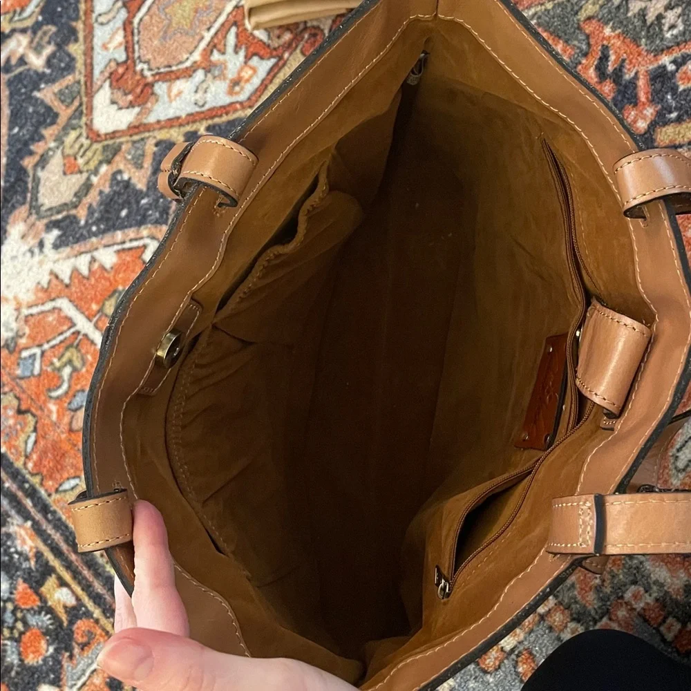 Patricia Nash Danville Leather Tote Brown